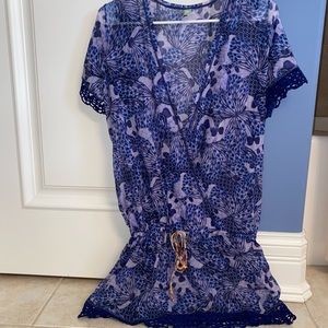 Maaji blue butterfly coverup